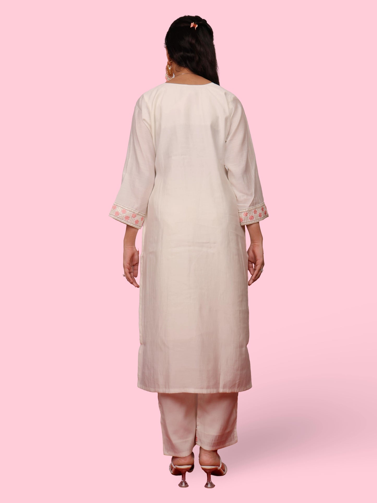 Women's Cotton Rayon Kurta-Pant, and Dupatta Set