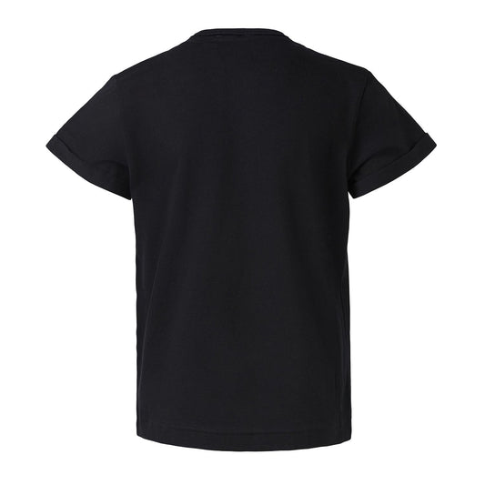 Kids Black T-Shirt with Panda Application
