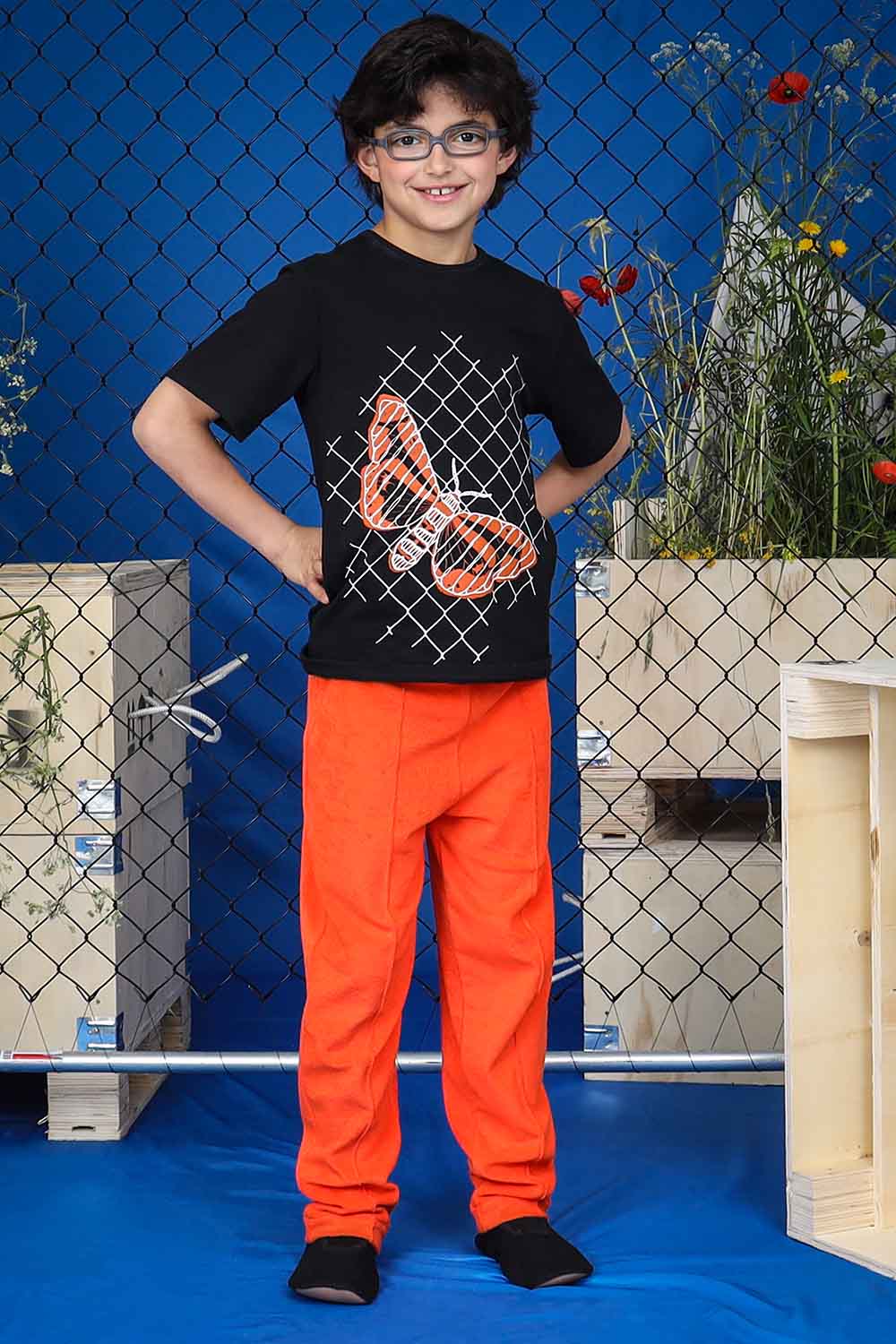 Orange Terry Loungepants for Kids