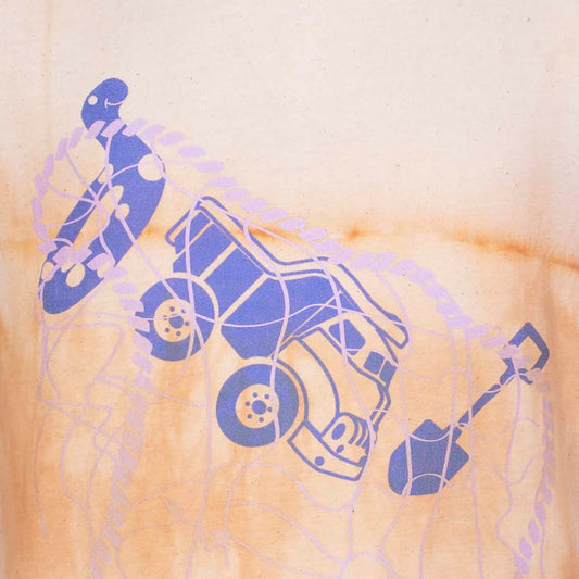 Artisanal T-Shirt Naturally Dyed with Yellow Onion, Organic