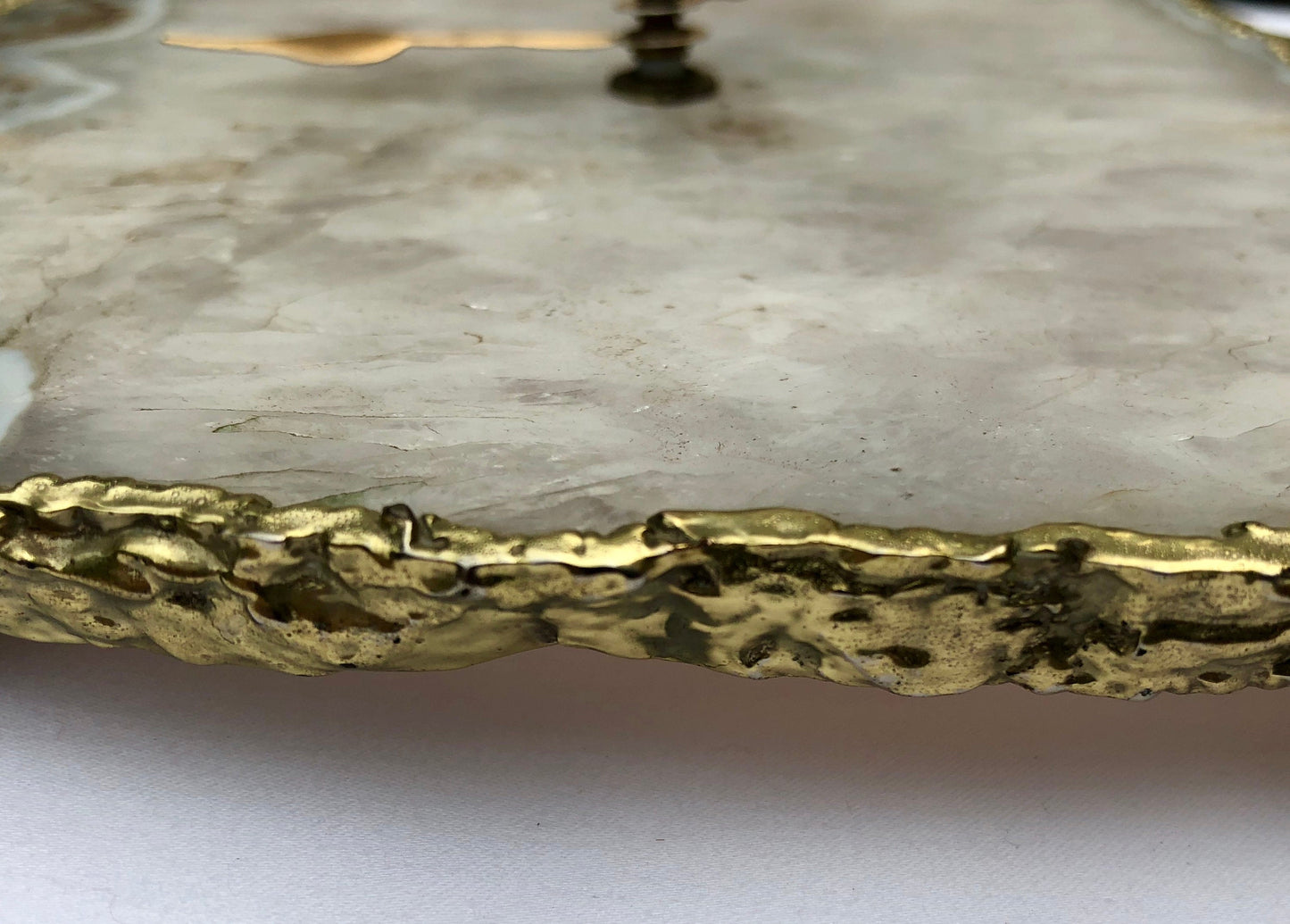 Grey Agate Large Wall/Desk Clock/Personalised Momento-4