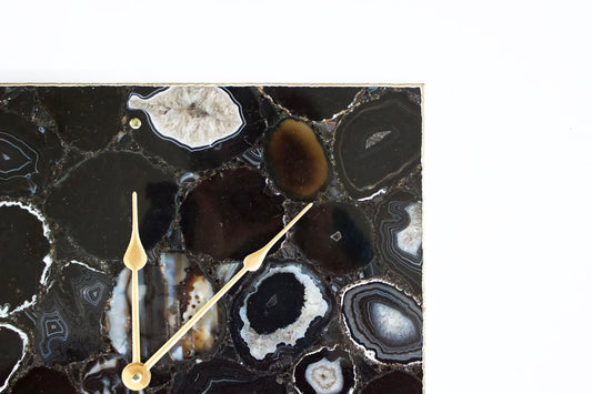 Black Agate Wall Clock | Square-1