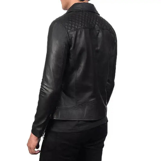 Men’s Black Leather Biker Jacket