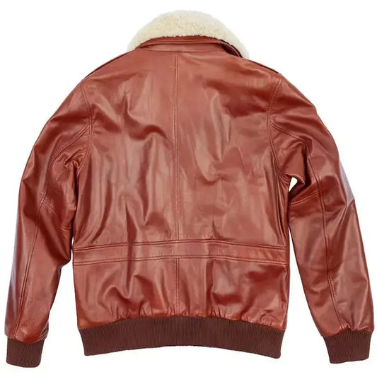 US Flag G-1 Leather Aviator Jacket