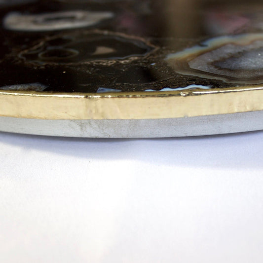 Black Agate LazySusan | Countertop | Turntable | Centrepiece |-1