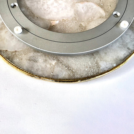 Amethyst Agate LazySusan | Countertop | Turntable | Centrepiece |-1
