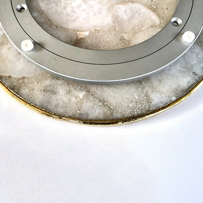 Black Agate LazySusan | Countertop | Turntable | Centrepiece |-4