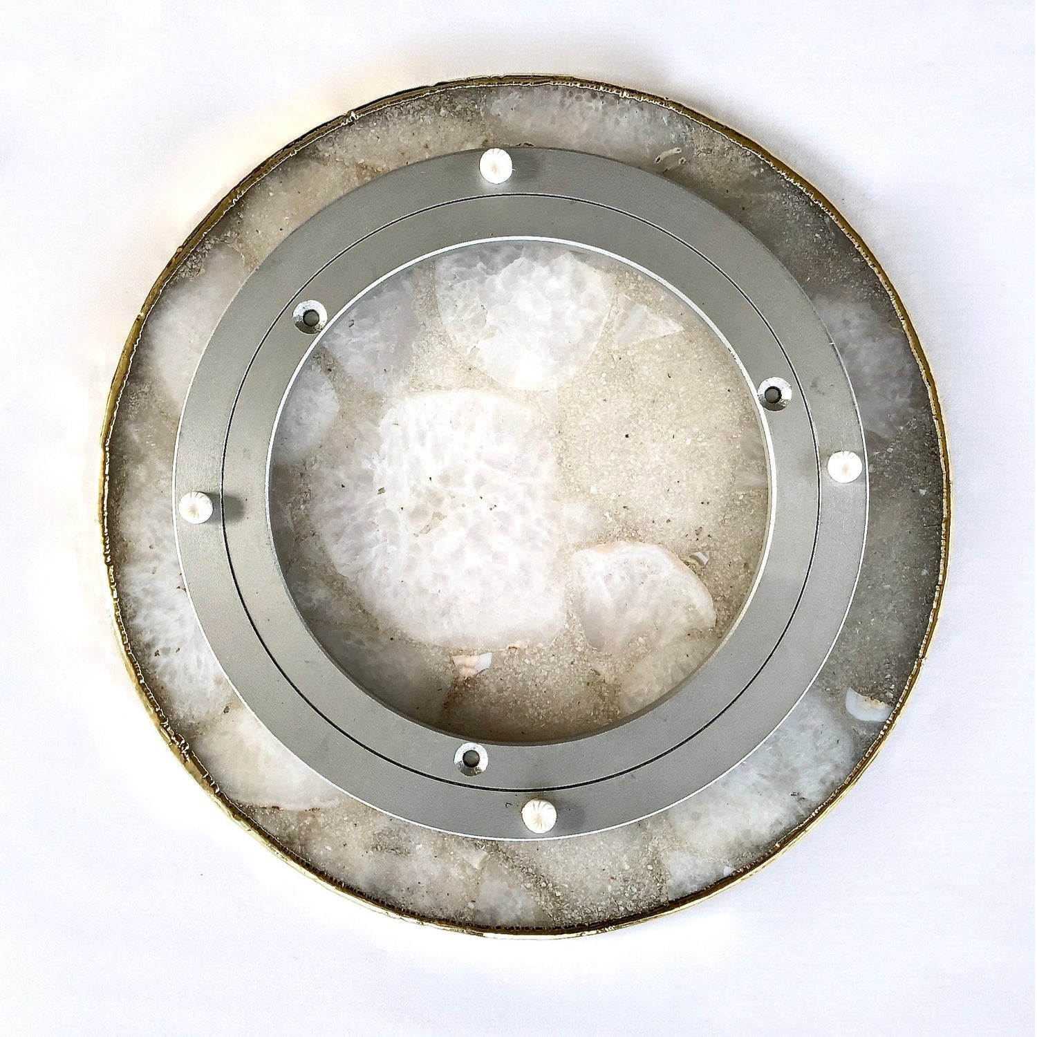 Amethyst Agate LazySusan | Countertop | Turntable | Centrepiece |-2