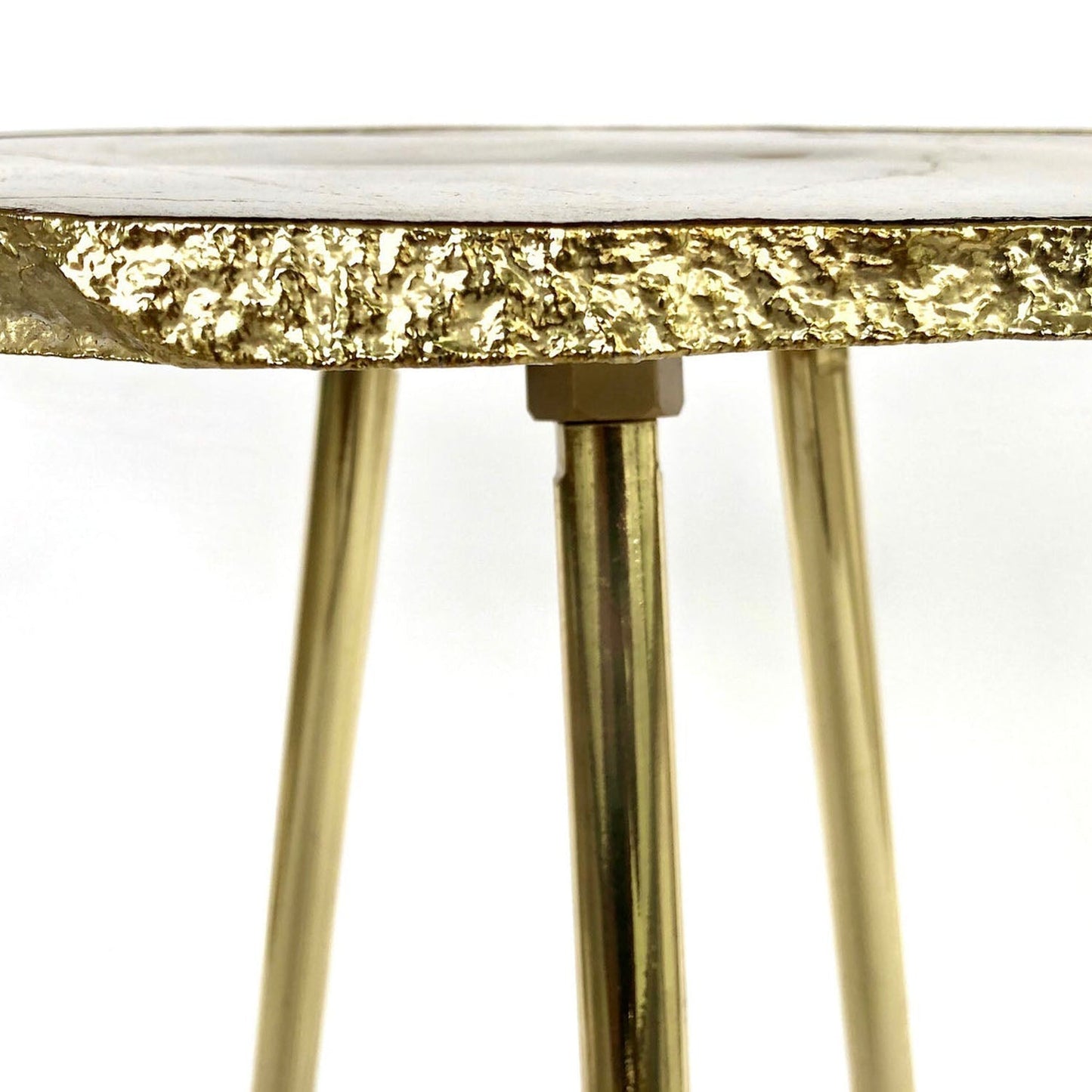 Small White Agate/Single Piece/Crystal/Gemstone/Quartz Organic Edge Side/Drink/Table-3