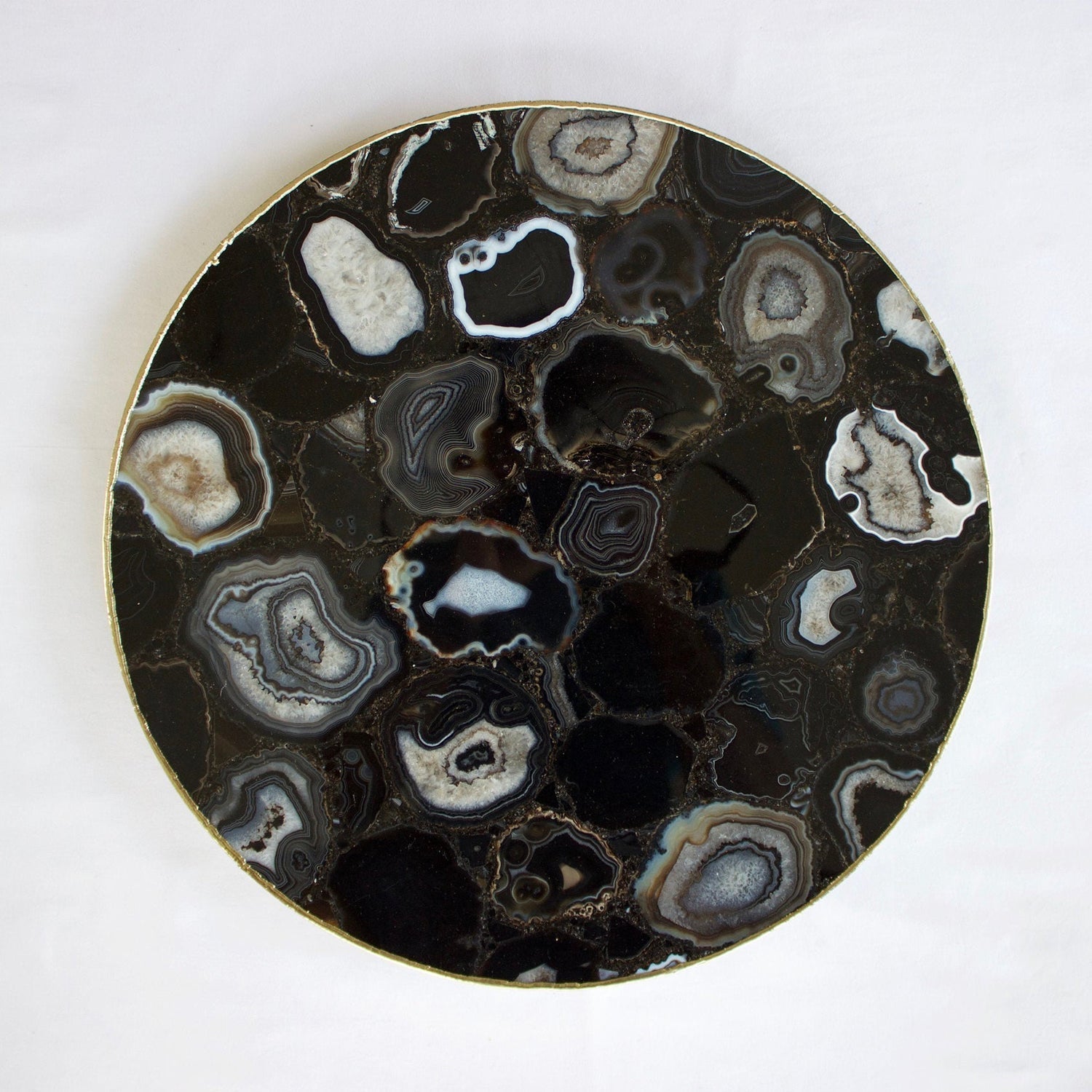 Black Agate LazySusan | Countertop | Turntable | Centrepiece |-0