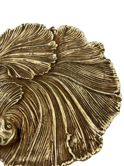 Fish Tray - Decorative Metal Tray | Small Plate | Centrepiece | Home Accent | Antique Gold or Silver Finish-3