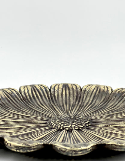 Sunflower Decorative Tray – Electro-formed Flower Jewellery Dish | Gold, Silver, Antique Finish | Flower Inspired Home Accent-3