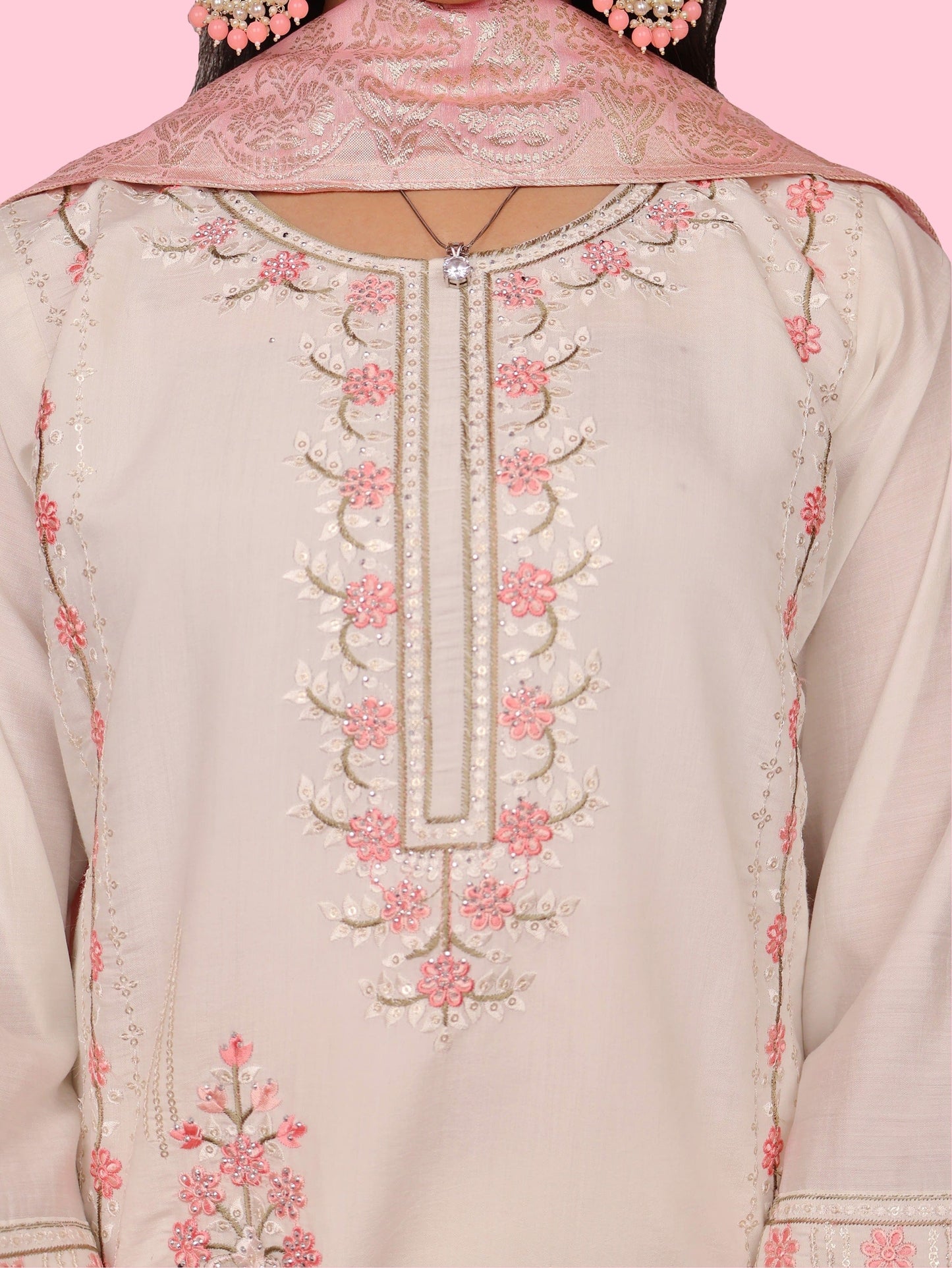 Women's Cotton Rayon Kurta-Pant, and Dupatta Set