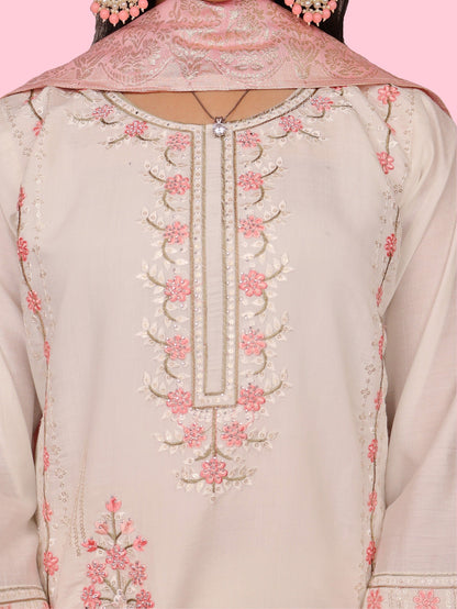 Women's Cotton Rayon Kurta-Pant, and Dupatta Set