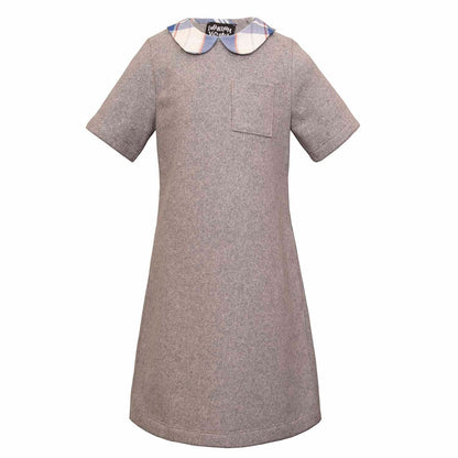Kids Grey Fleece A-Line Dress