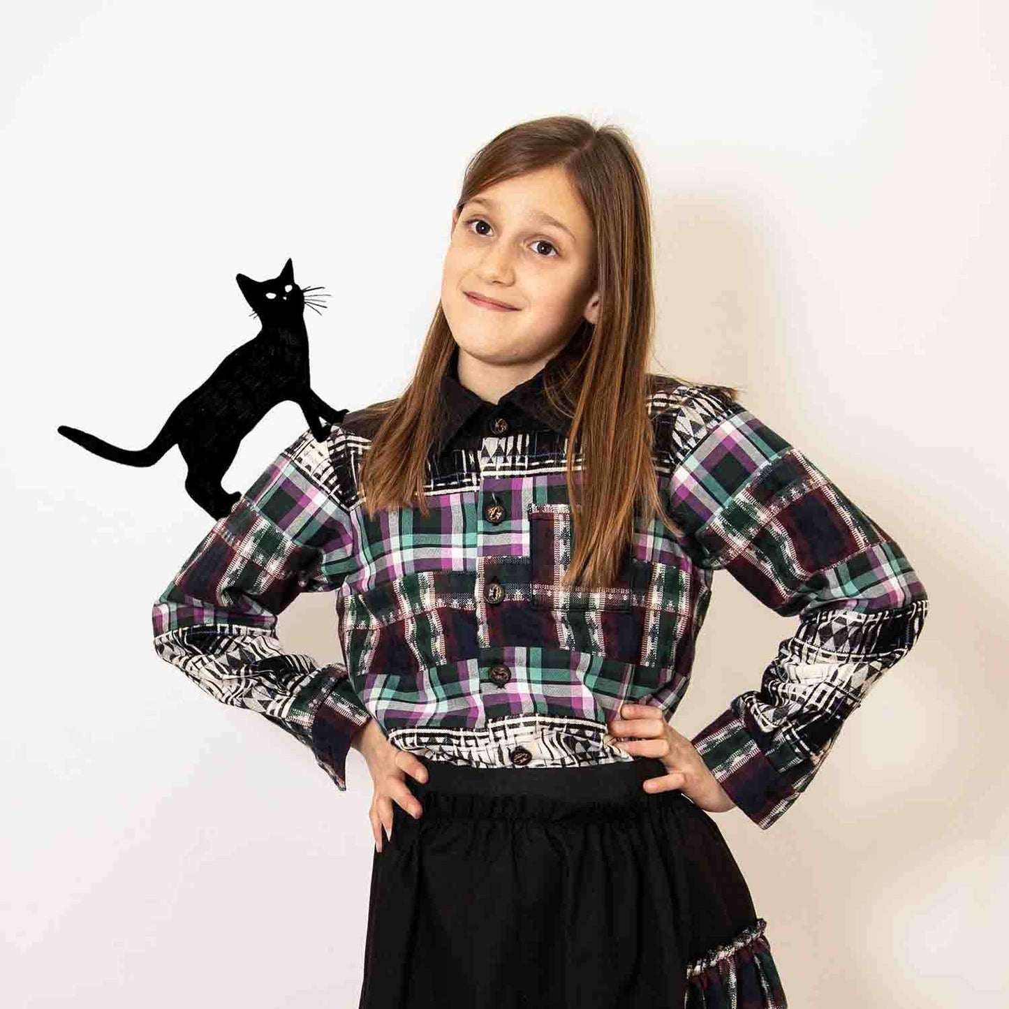 Mixed Tartan Plaid Shirt