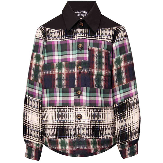 Mixed Tartan Plaid Shirt