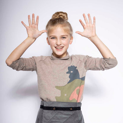 Beige Knitted Kids Sweater