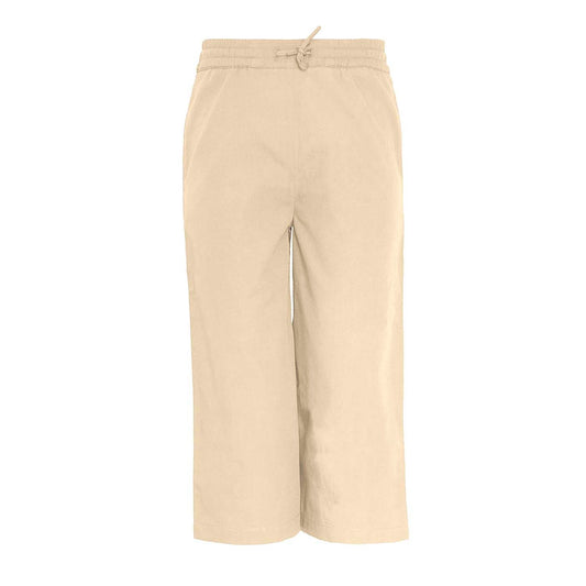 Beige Cotton Pants