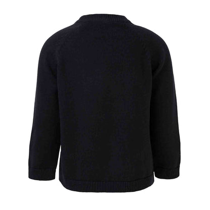 Knitted Baby Black Sweater with Orangutan