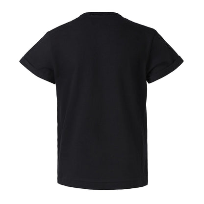 Kids Black T-Shirt with Panda Application