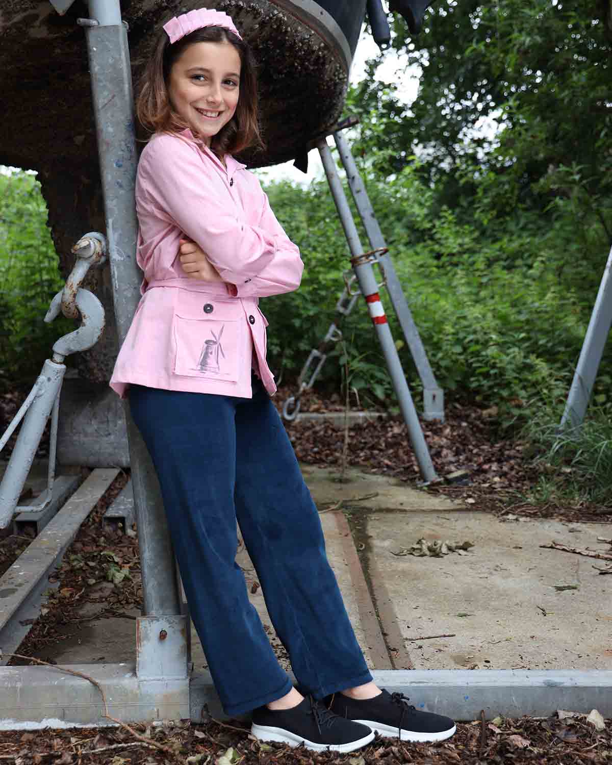 Kids' Royal Blue Velvet Pants