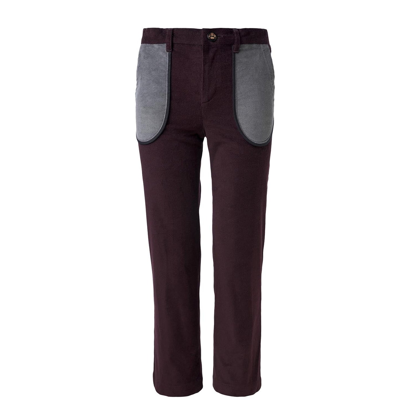 Kids Bordeaux Velour Pants
