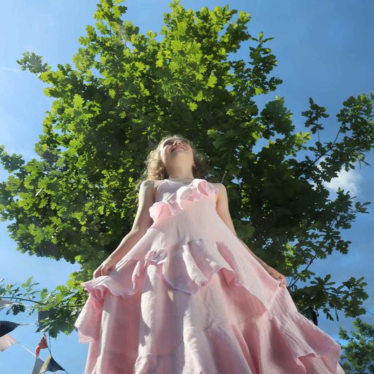 Light Pink Flower Girls Dress