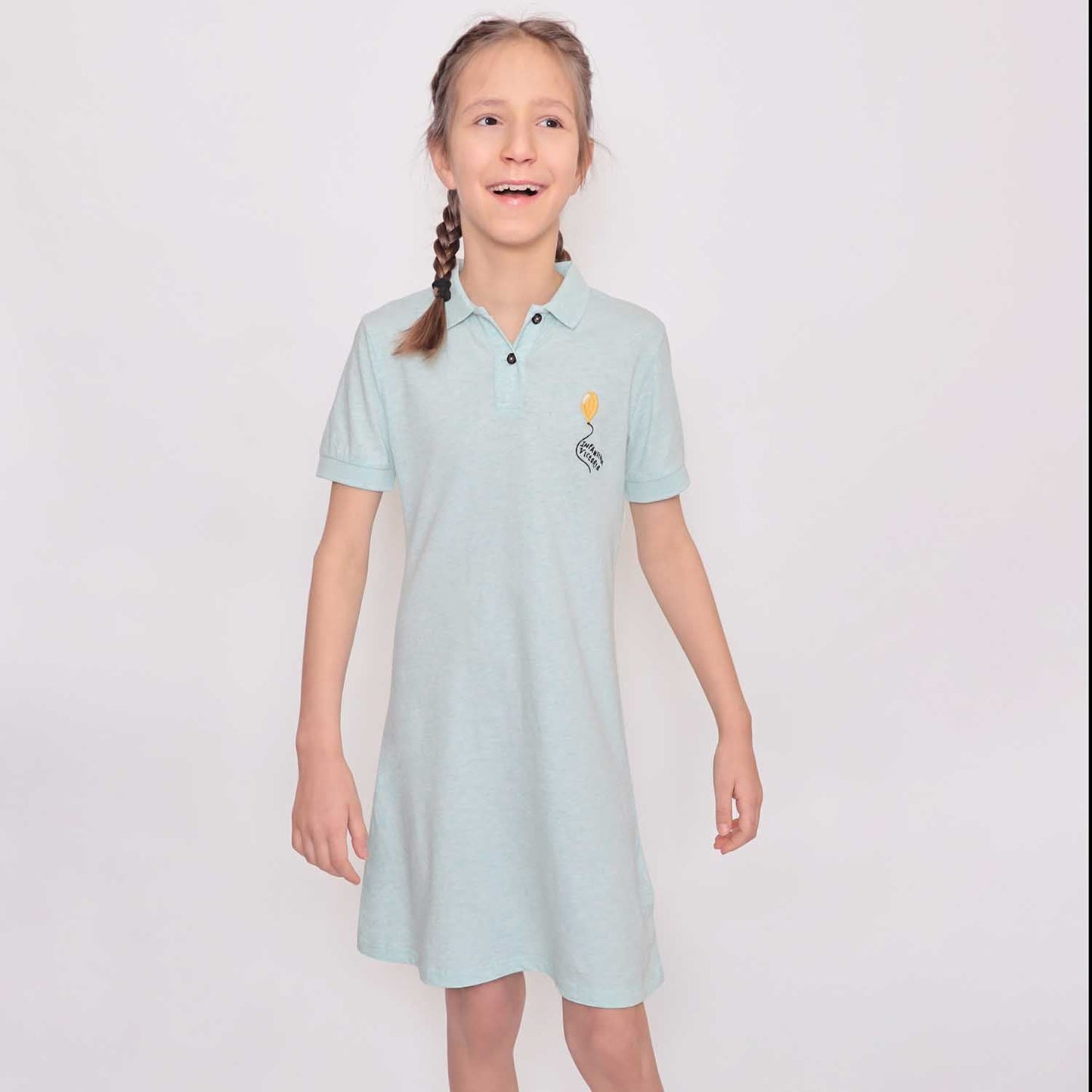 Mint Green Girls Polo Dress