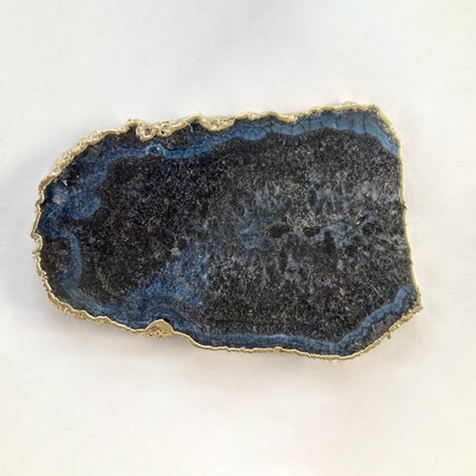 Large Black and Blue Agate Cheese Platter/Tray/Personalised Momentos/Sign Boards-0