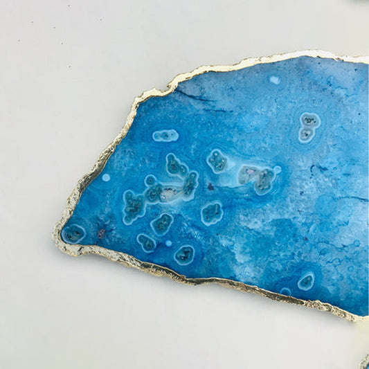 Large Blue Agate Cheese Platter/Tray/Personalised Momentos/Sign Boards-1
