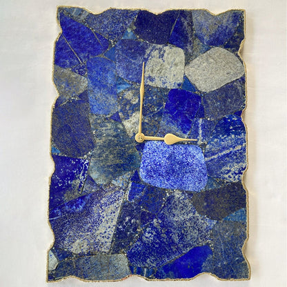 Large Lapis Lazuli Wall Clock/Personalised Momento/10"x15"-0