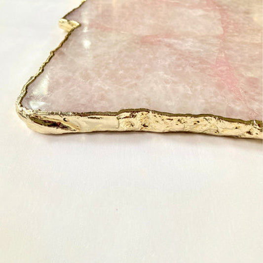 Large Rose Quartz Agate Cheese Platter/Tray/Personalised Momentos/Sign Boards 10"x15"-1