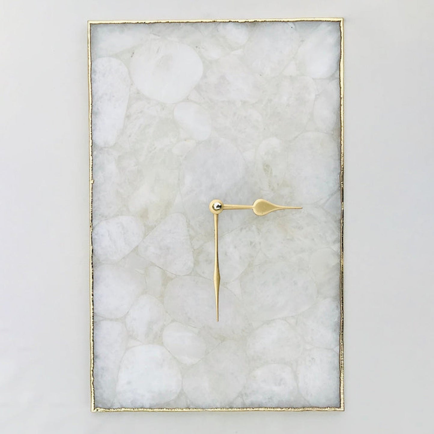 White Crystal Agate Large Wall Clock/Personalised Momento-0