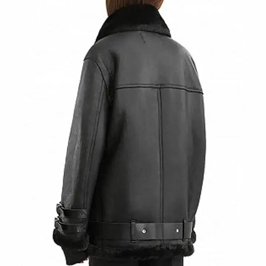 Women’s Black B3 RAF Shearling Aviator Bomber Jacket