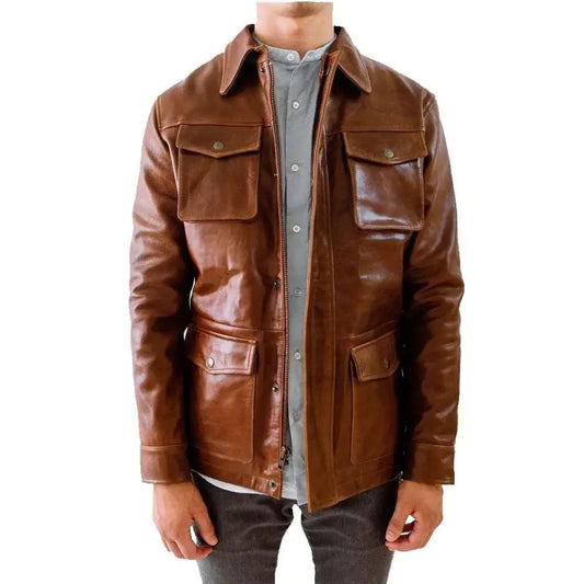 Classic Brown Leather Jacket