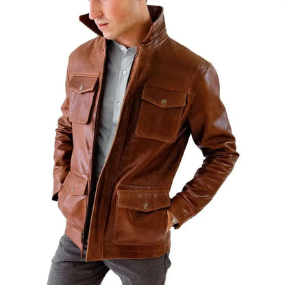 Classic Brown Leather Jacket