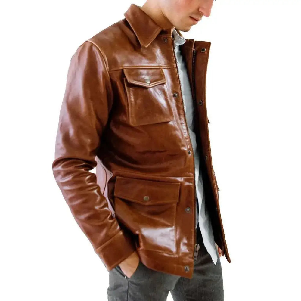 Classic Brown Leather Jacket