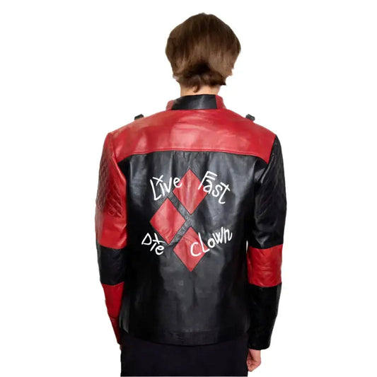 Men’s Harley “Live Fast Die Clown” Leather Halloween Jacket