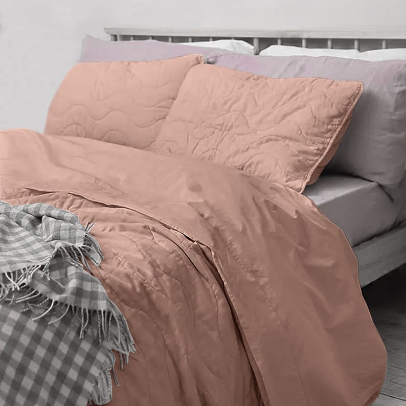 Piglet stitch - Pure Linen Quilt Sets-6