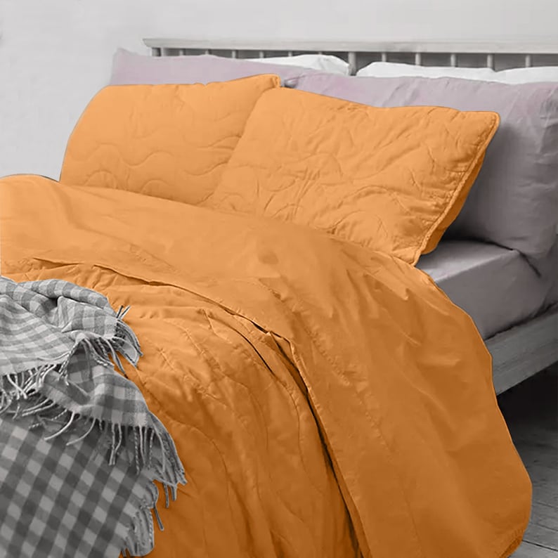 Piglet stitch - Pure Linen Quilt Sets-4