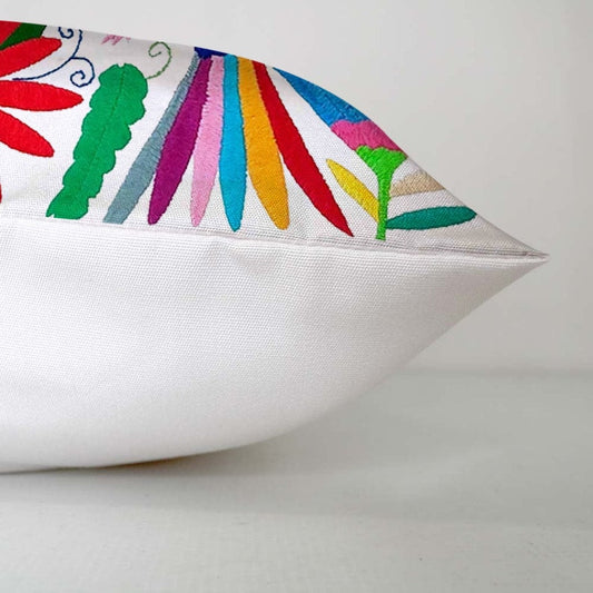 Set of 4 | Mexican Decorative Cushion Covers | Otomi Design Covers | Cotton Linen Fabric | Embroidered | With OR Without Insert-1