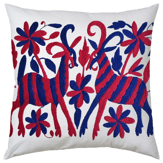 Set of 4 | Mexican Decorative Cushion Covers | Otomi Design Covers | Cotton Linen Fabric | Embroidered | With OR Without Insert-0