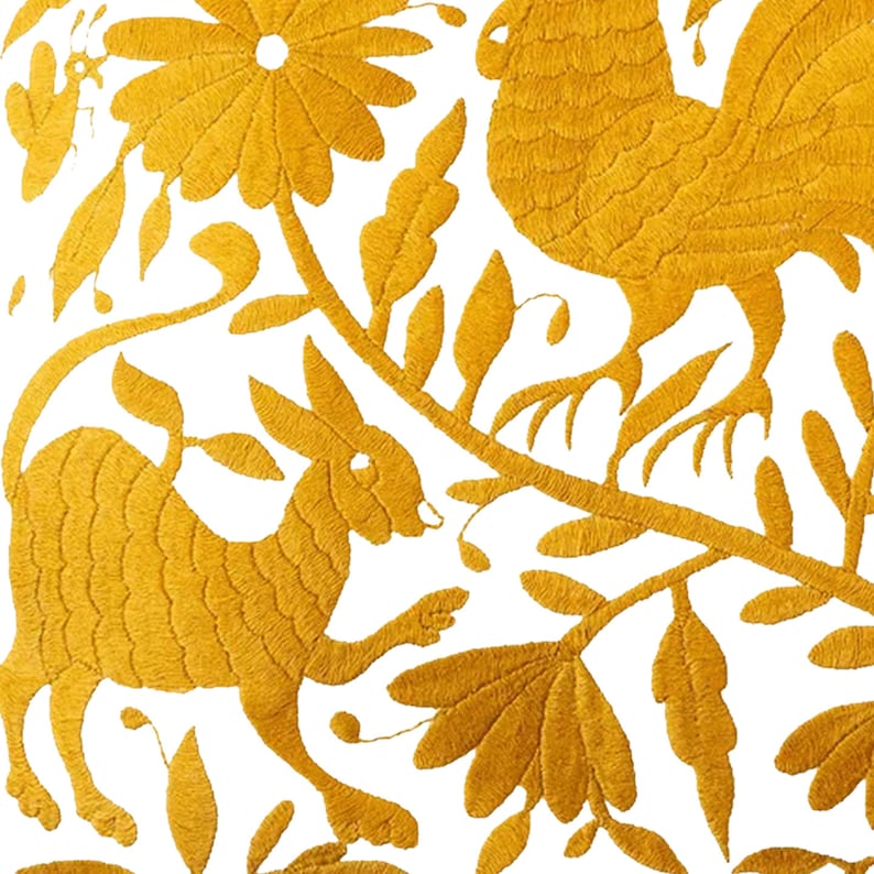 Set of 4 | Mexican Decorative Cushion Covers | Otomi Design Covers | Cotton Linen Fabric | Embroidered | With OR Without Insert-3