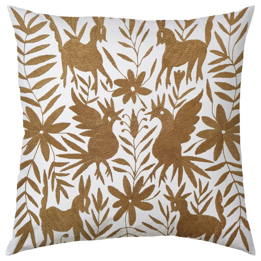 Set of 4 | Mexican Decorative Cushion Covers | Otomi Design Covers | Cotton Linen Fabric | Embroidered | With OR Without Insert-0