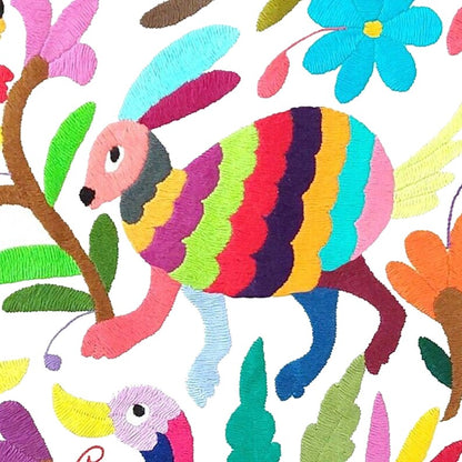 Set of 4 | Mexican Decorative Cushion Covers | Otomi Design Covers | Cotton Linen Fabric | Embroidered | With OR Without Insert-2