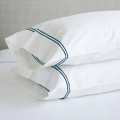 Tracks - Linen Cotton Embroidered Edge Duvet Cover Sets-1