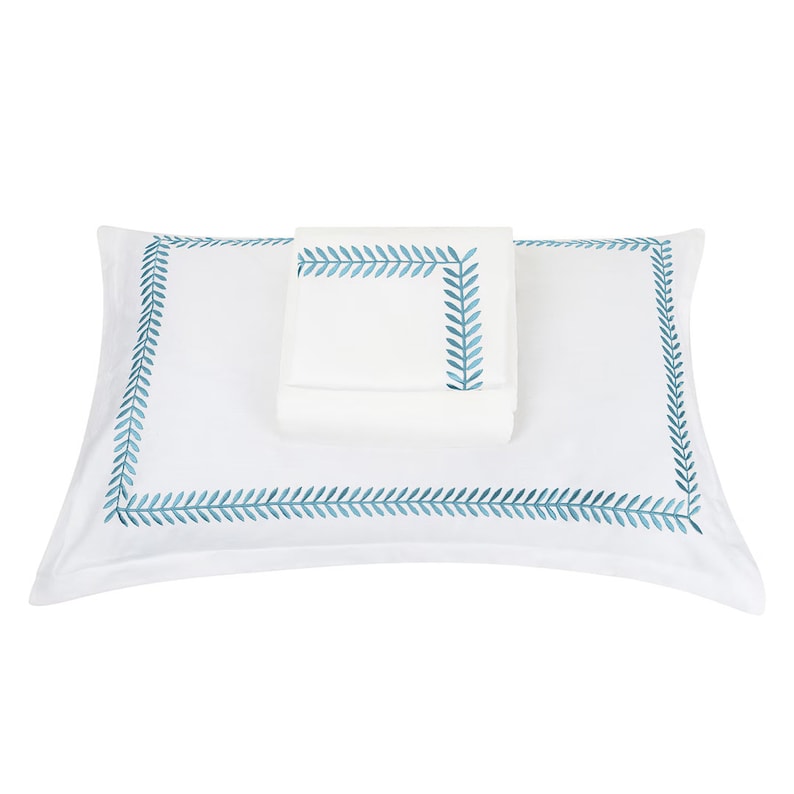 Ash Tree - Cotton Sateen Embroidered Edge Duvet Cover Sets-0