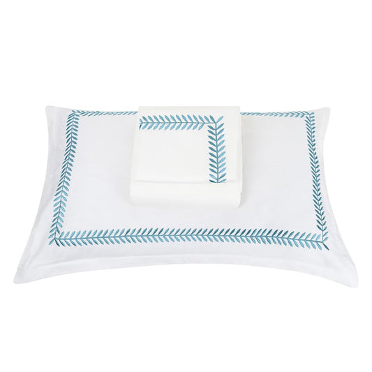 Ash Tree - Cotton Sateen Embroidered Edge Duvet Cover Sets-0