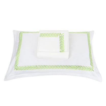 Ash Tree - Linen Cotton Embroidered Edge Duvet Cover Sets-7